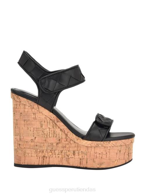 GUESS sandalias catalina con cuña mujer 0P8X3477 negro calzado