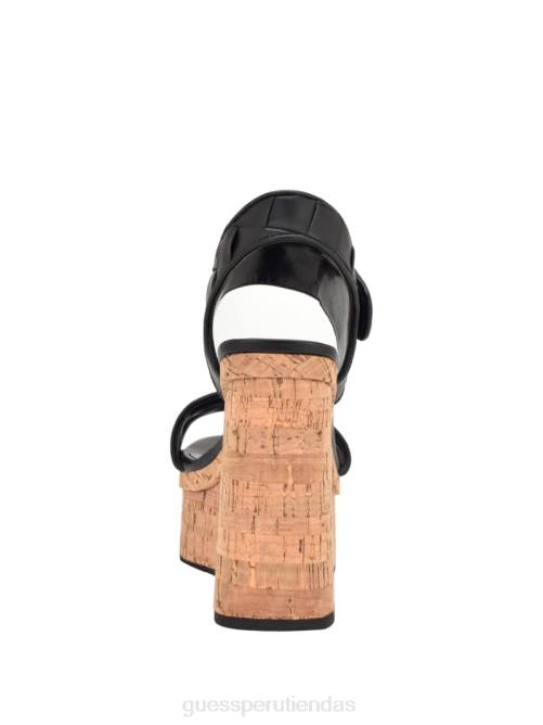 GUESS sandalias catalina con cuña mujer 0P8X3477 negro calzado