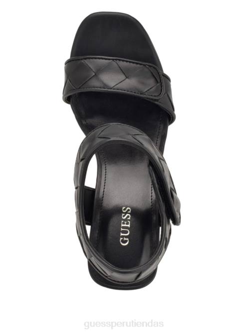 GUESS sandalias catalina con cuña mujer 0P8X3477 negro calzado