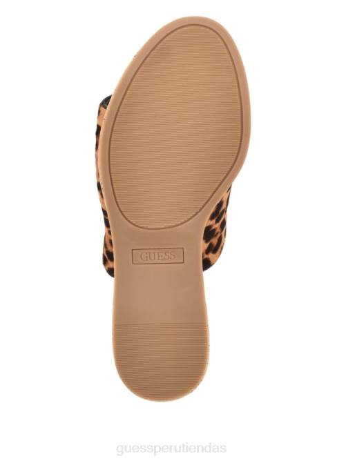 GUESS sandalias cuña yenise mujer 0P8X3464 marrón medio calzado