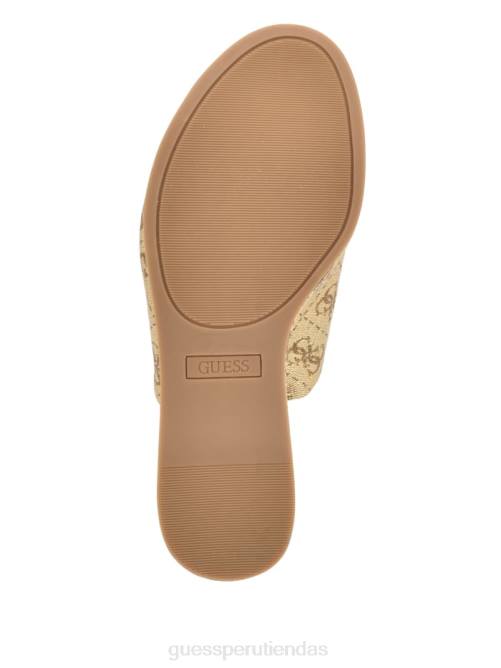 GUESS sandalias cuña yenise mujer 0P8X3465 oro calzado