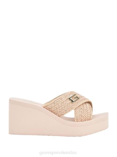 GUESS sandalias danvi con cuña trenzada mujer 0P8X3466 luz natural 110 calzado