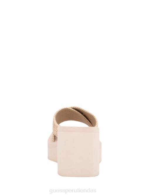 GUESS sandalias danvi con cuña trenzada mujer 0P8X3466 luz natural 110 calzado