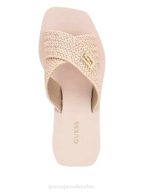 GUESS sandalias danvi con cuña trenzada mujer 0P8X3466 luz natural 110 calzado