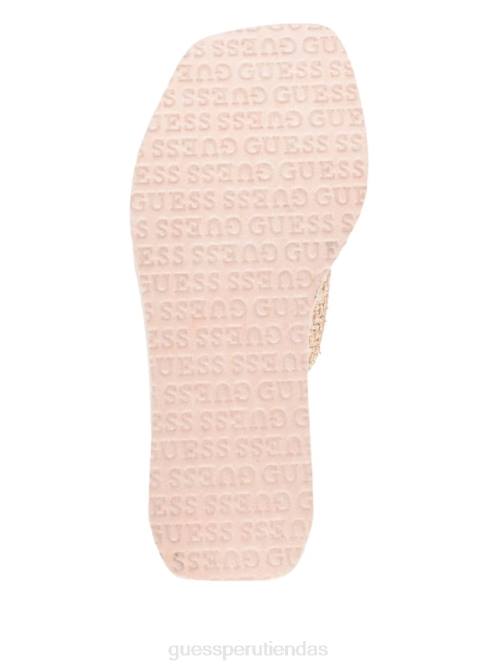 GUESS sandalias danvi con cuña trenzada mujer 0P8X3466 luz natural 110 calzado