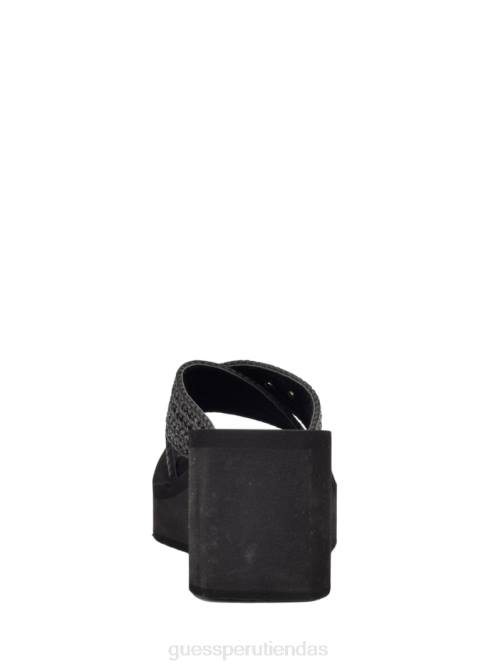 GUESS sandalias danvi con cuña trenzada mujer 0P8X3467 negro calzado