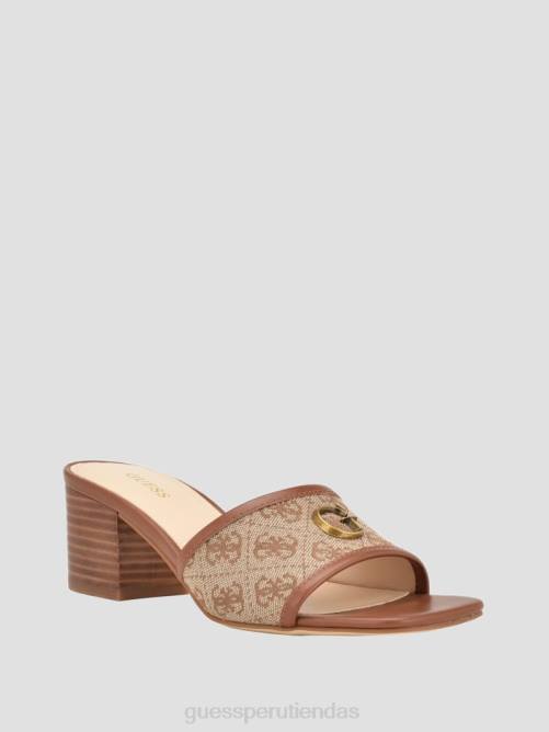 GUESS sandalias de tacón ulliye mujer 0P8X3396 marrón medio calzado