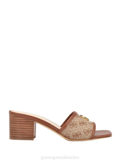 GUESS sandalias de tacón ulliye mujer 0P8X3396 marrón medio calzado