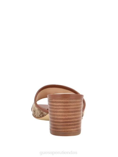 GUESS sandalias de tacón ulliye mujer 0P8X3396 marrón medio calzado