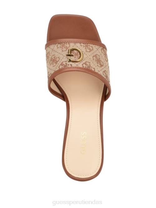 GUESS sandalias de tacón ulliye mujer 0P8X3396 marrón medio calzado