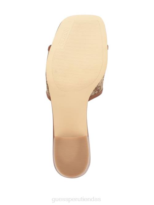 GUESS sandalias de tacón ulliye mujer 0P8X3396 marrón medio calzado