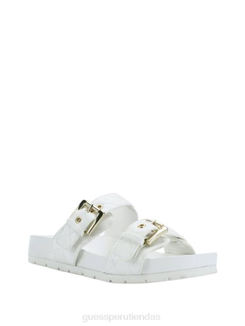 GUESS sandalias felda acolchadas con hebilla mujer 0P8X3500 blanco calzado