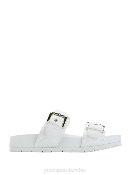 GUESS sandalias felda acolchadas con hebilla mujer 0P8X3500 blanco calzado