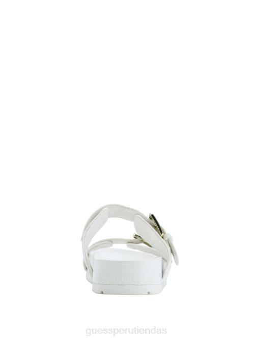 GUESS sandalias felda acolchadas con hebilla mujer 0P8X3500 blanco calzado