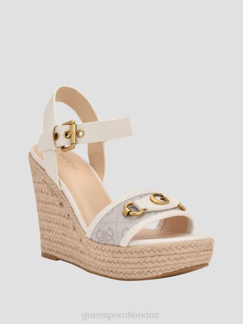 GUESS sandalias hisley con cuña mujer 0P8X3454 marfil 150 calzado