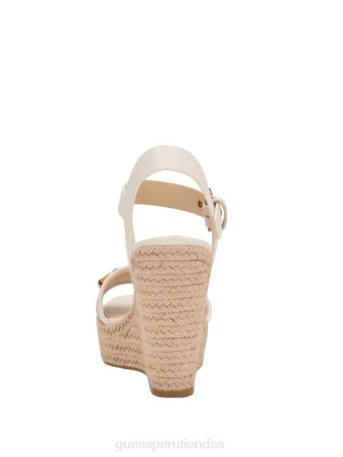 GUESS sandalias hisley con cuña mujer 0P8X3454 marfil 150 calzado