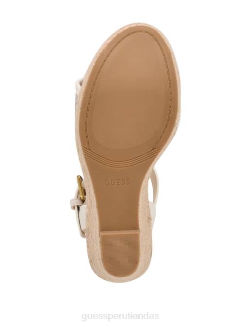 GUESS sandalias hisley con cuña mujer 0P8X3454 marfil 150 calzado