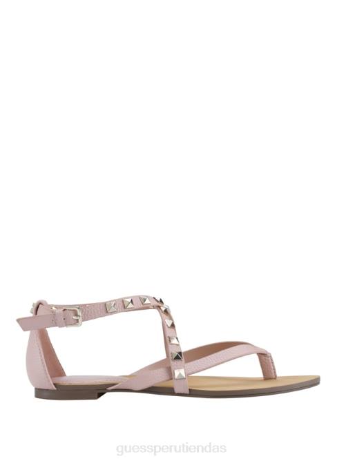 GUESS sandalias nizana con tiras y tachuelas mujer 0P8X3489 rosa claro 680 calzado