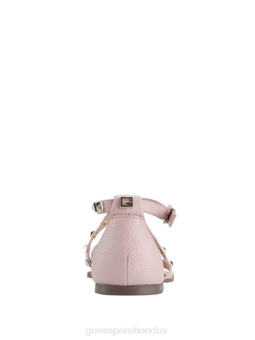 GUESS sandalias nizana con tiras y tachuelas mujer 0P8X3489 rosa claro 680 calzado