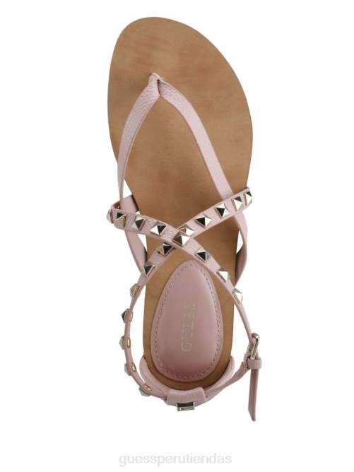 GUESS sandalias nizana con tiras y tachuelas mujer 0P8X3489 rosa claro 680 calzado