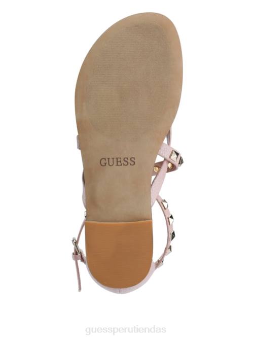 GUESS sandalias nizana con tiras y tachuelas mujer 0P8X3489 rosa claro 680 calzado