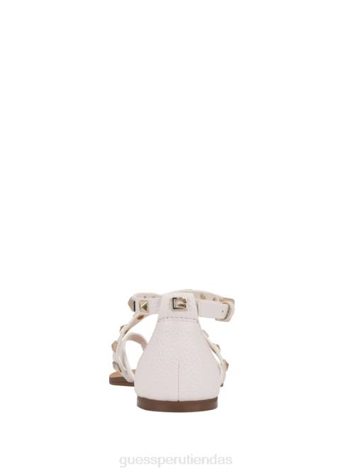GUESS sandalias nizana con tiras y tachuelas mujer 0P8X3496 panna calzado