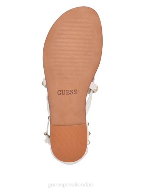 GUESS sandalias nizana con tiras y tachuelas mujer 0P8X3496 panna calzado