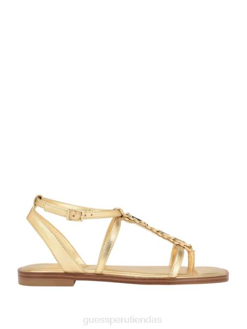 GUESS sandalias raima con cadena y eslabones mujer 0P8X3458 oro calzado