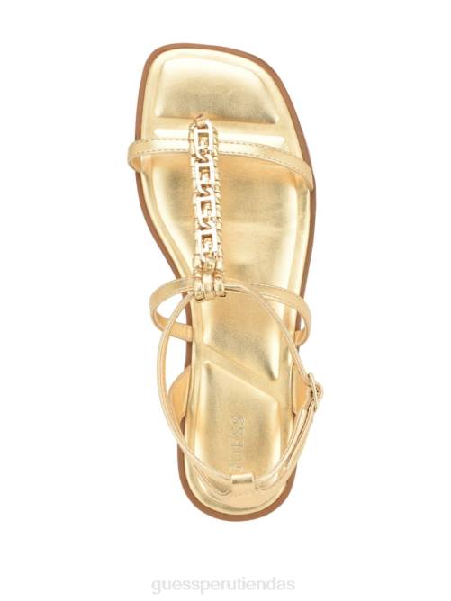 GUESS sandalias raima con cadena y eslabones mujer 0P8X3458 oro calzado