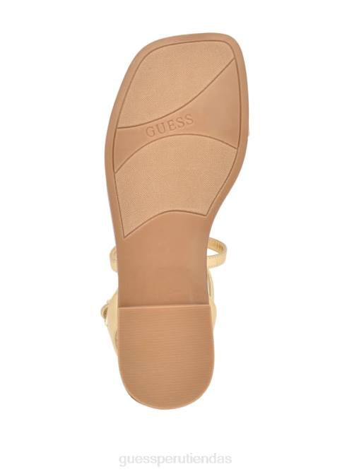 GUESS sandalias raima con cadena y eslabones mujer 0P8X3458 oro calzado
