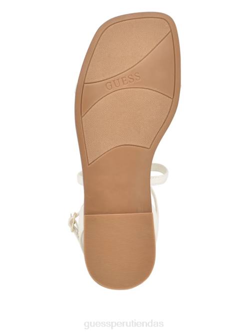GUESS sandalias raima con cadena y eslabones mujer 0P8X3461 blanco floral calzado