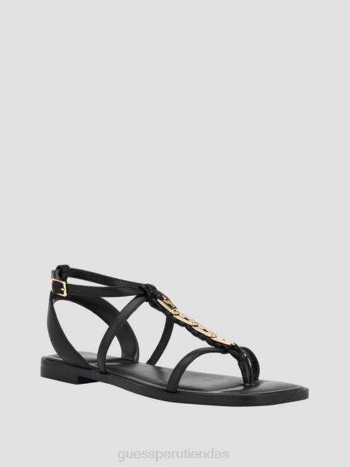 GUESS sandalias raima con cadena y eslabones mujer 0P8X3478 negro calzado