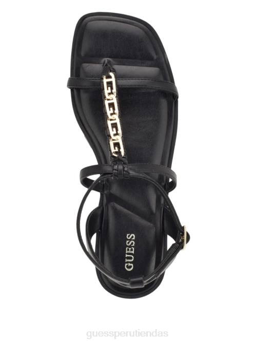 GUESS sandalias raima con cadena y eslabones mujer 0P8X3478 negro calzado