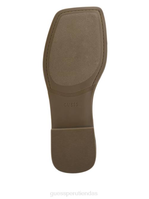 GUESS sandalias rayana con tiras y cordones mujer 0P8X3498 verde medio 310 calzado