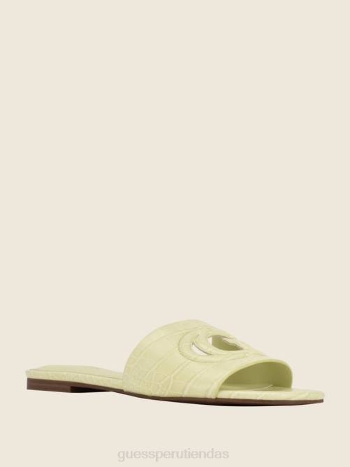 GUESS sandalias tashia con logo mujer 0P8X3495 verde claro calzado