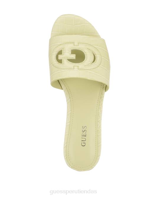 GUESS sandalias tashia con logo mujer 0P8X3495 verde claro calzado