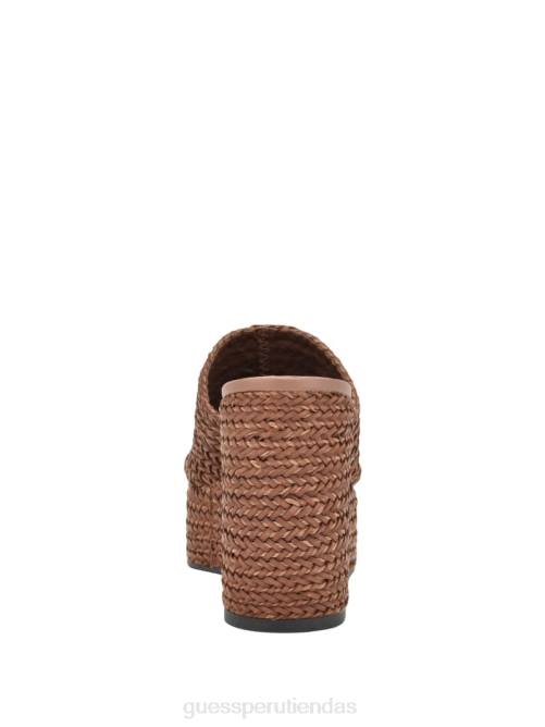 GUESS sandalias tejidas yenisa con cuña mujer 0P8X3462 marrón medio calzado