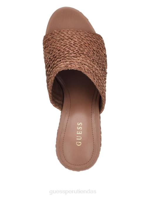 GUESS sandalias tejidas yenisa con cuña mujer 0P8X3462 marrón medio calzado