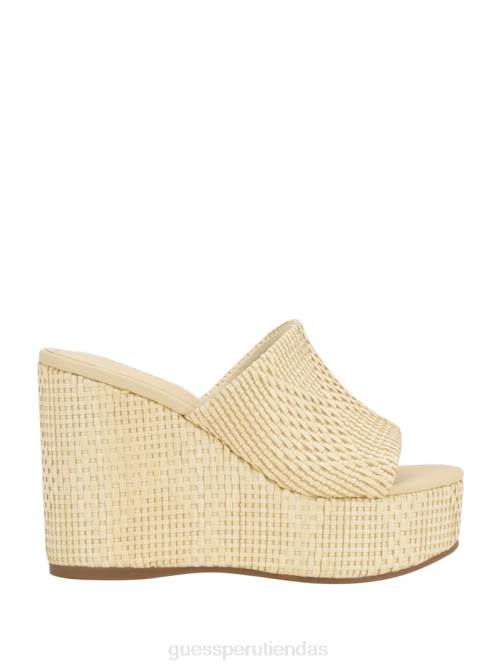 GUESS sandalias tejidas yenisa con cuña mujer 0P8X3463 luz natural calzado
