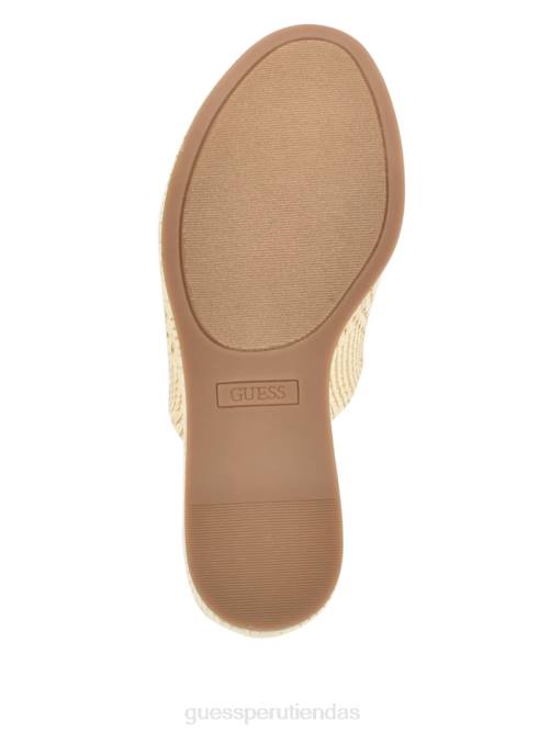 GUESS sandalias tejidas yenisa con cuña mujer 0P8X3463 luz natural calzado