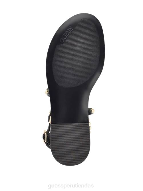 GUESS sandalias tipo gladiador con tiras y tachuelas yamara mujer 0P8X3473 negro calzado