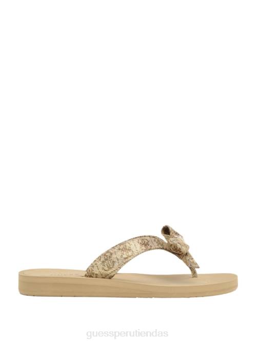 GUESS sandalias tuta con pajarita mujer 0P8X3457 oro calzado