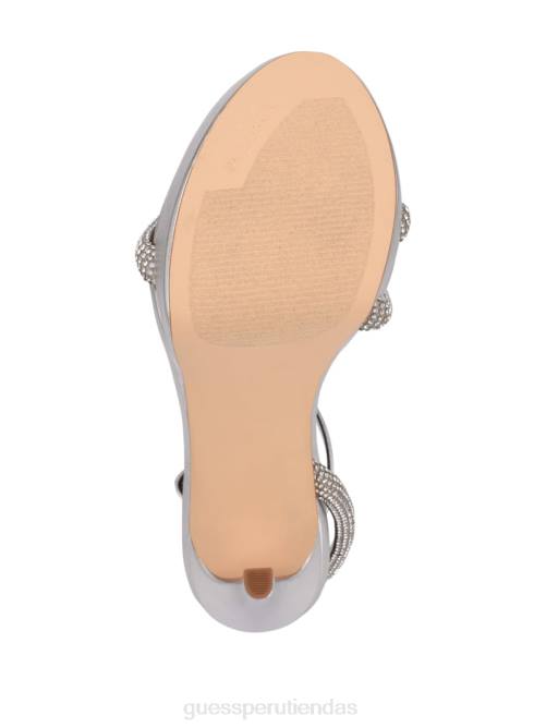 GUESS tacones con plataforma y diamantes de imitación Casidee mujer 0P8X3485 raya roja toque calzado