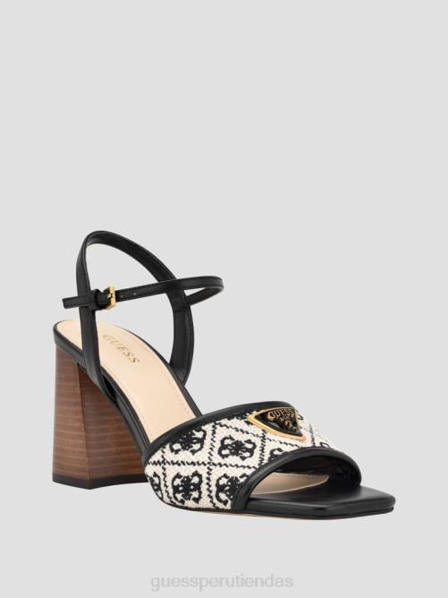 GUESS tacones cuadrados con puntera abierta mujer 0P8X3384 negro calzado