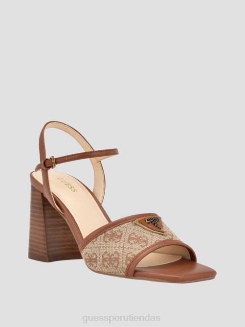 GUESS tacones cuadrados con puntera abierta mujer 0P8X3416 marrón medio calzado