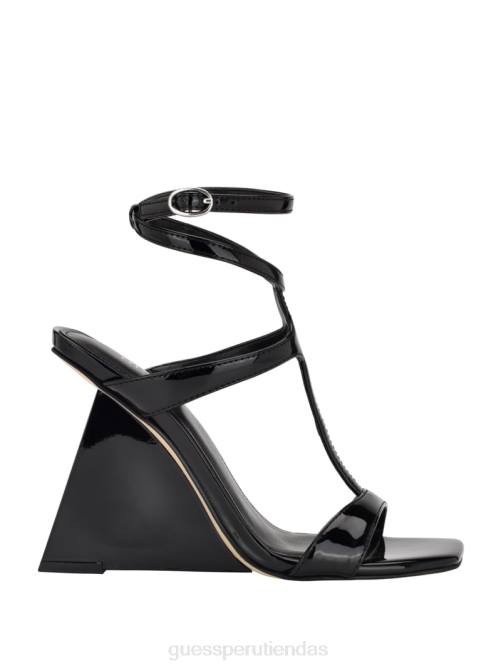 GUESS tacones de cuña con tira en T Bacio mujer 0P8X3405 negro calzado