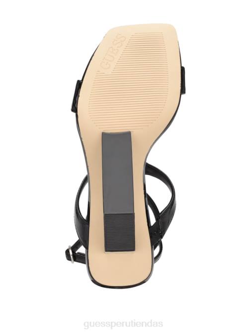 GUESS tacones de cuña con tira en T Bacio mujer 0P8X3405 negro calzado