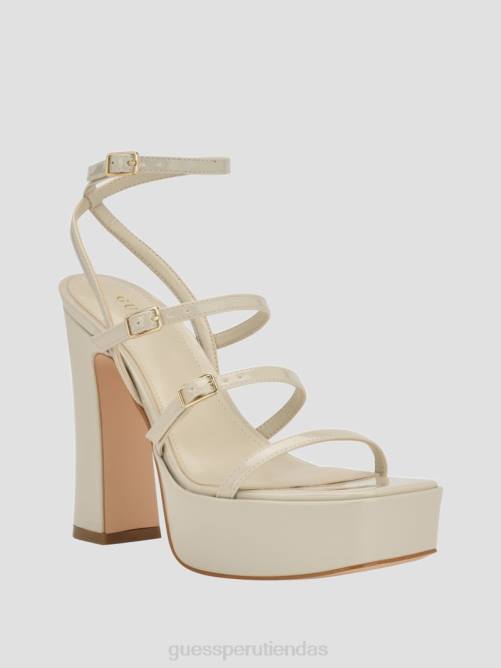 GUESS tacones de plataforma con tiras yenna mujer 0P8X3438 gris claro calzado