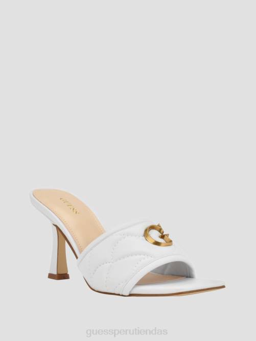 GUESS chinelas con tacón yana g mujer 0P8X3395 blanco floral calzado