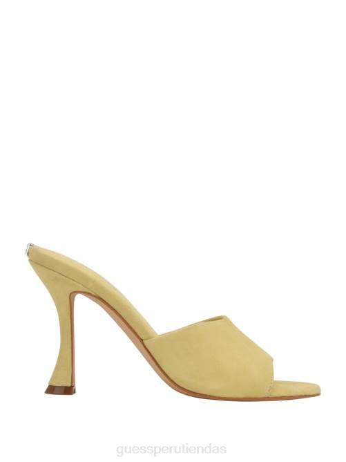 GUESS chinelas hambree de ante con tacón mujer 0P8X3452 amarillo calzado